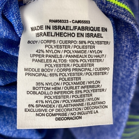 Woman’s Nike Blue & Yellow Dri-Fit Racer Back Running Tank- Size Medium - Picture 7 of 7